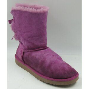 UGG Australia Bailey Bow II Women's Boots Pink Suede Snow Boot Sz 10